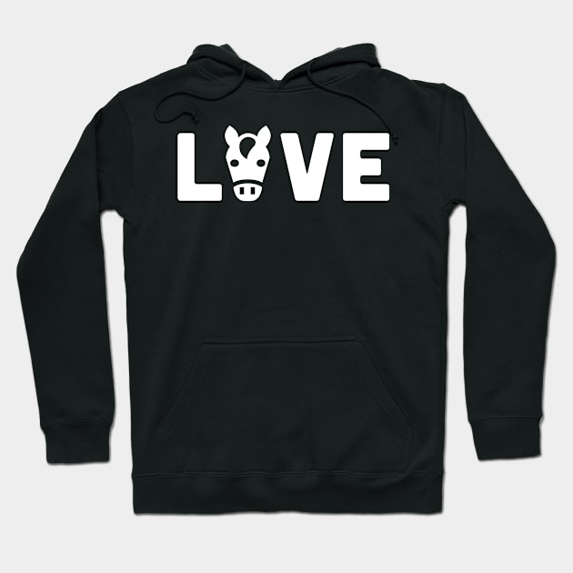 Love Horses | Cute Horseback Riding Hoodie by MeatMan